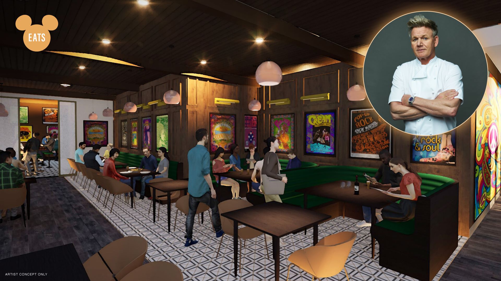 Así se verá “The Carnaby”, el nuevo gastropub de Gordon Ramsay en Disneyland